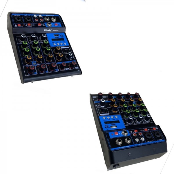 KÖNİG K-400USB 2XLR 1 STEREO USB/BLUETOOTH 48V PHANTOM 4 KANAL DECK MİXER KÖNİG K-400USB 2XLR 1 STEREO USB/BLUETOOTH 48V PHANTOM 4 KANAL DECK MİXER