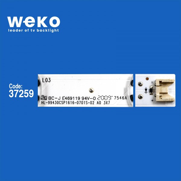 WKSET-6589 37259X3 HL-99430CSP1616-0701S-02 A1 3X7 43UN80_HONGLI.SMALL 3 ADET LED BAR