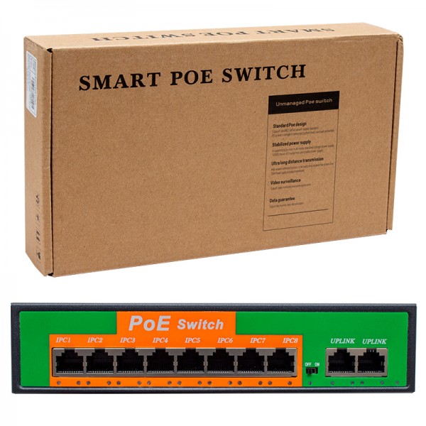 POWERMASTER 8+2 PORT 10/100 MBPS 96 WATT POE ETHERNET SWITCH POWERMASTER 8+2 PORT 10/100 MBPS 96 WATT POE ETHERNET SWITCH