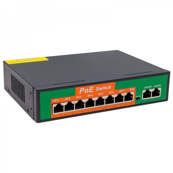 POWERMASTER 8+2 PORT 10/100 MBPS 96 WATT POE ETHERNET SWITCH POWERMASTER 8+2 PORT 10/100 MBPS 96 WATT POE ETHERNET SWITCH