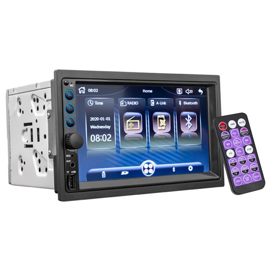 MAGICVOICE MV-5533 USB/SD/FM/AUX/MP5/BLUETOOTH 7 DOKUNMATİK MEKANİKSİZ DOUBLE OTO TEYP