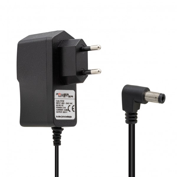 POWERMASTER SENAO PM-5742 12.6 VOLT - 0.35 AMPER 5.5*2.5 UÇLU  PLASTİK KASA PRİZ TİPİ ADAPTÖR