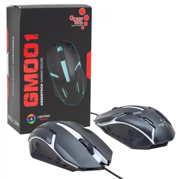 GREENTECH GM-001 4 RENKLİ KABLOLU GAMING MOUSE * HELLO HL-5774 GREENTECH GM-001 4 RENKLİ KABLOLU GAMING MOUSE * HELLO HL-5774