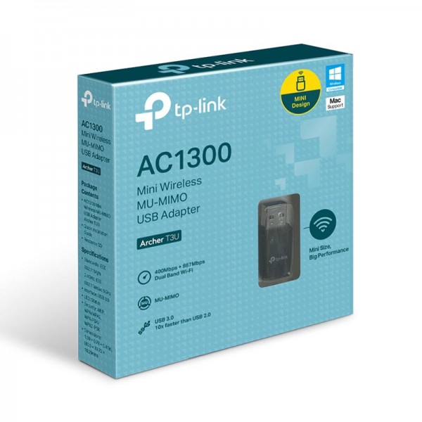 TP-LINK ARCHER T3U AC1300 1300 MBPS USB WIRELESS ADAPTÖR TP-LINK ARCHER T3U AC1300 1300 MBPS USB WIRELESS ADAPTÖR