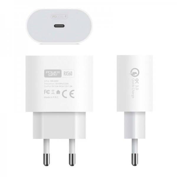 POWERWAY RX-560 TYPE C + IPHONE 3 AMPER HIZLI ŞARJ ALETİ POWERWAY RX-560 TYPE C + IPHONE 3 AMPER HIZLI ŞARJ ALETİ