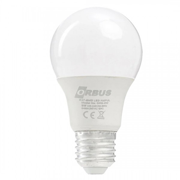 ORBUS ORB-9W E27 9 WATT 840 LÜMEN BEYAZ LED AMPUL