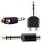 6.3 Mm Stereo Erkek - 2 Rca Dişi Çevirici Jack