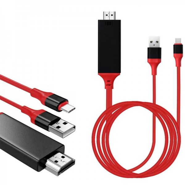 POWERMASTER PM-6019 TH+USB TYPE-C TO HDMI + USB 2 METRE KABLO POWERMASTER PM-6019 TH+USB TYPE-C TO HDMI + USB 2 METRE KABLO