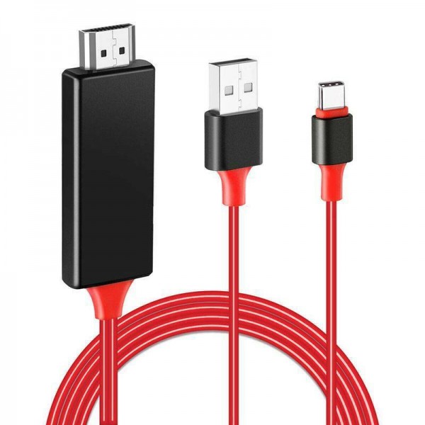 POWERMASTER PM-6019 TH+USB TYPE-C TO HDMI + USB 2 METRE KABLO POWERMASTER PM-6019 TH+USB TYPE-C TO HDMI + USB 2 METRE KABLO