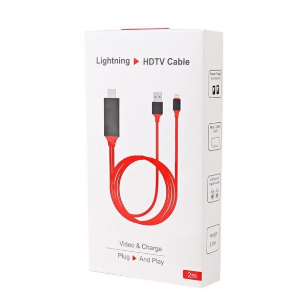 POWERMASTER PM-6020 P8M LIGHTNING TO HDMI + USB ÇEVİRİCİ 2 METRE KABLO
