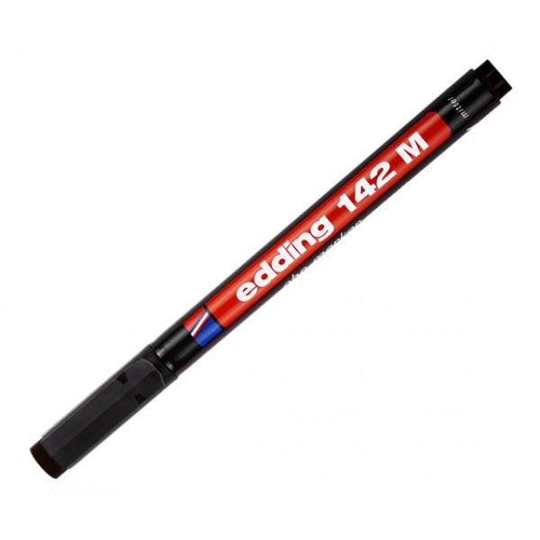 EDDING E-142M SİYAH ASETAT KALEMİ