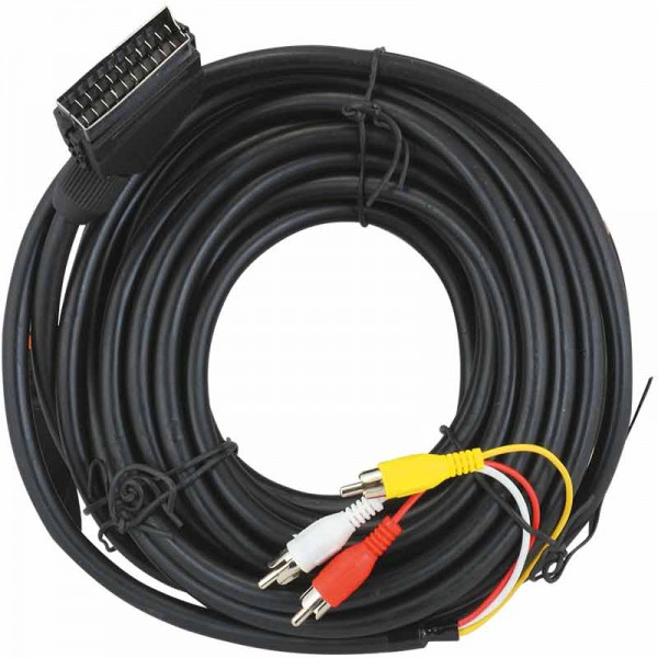 10 METRE SCART 3 RCA KABLO