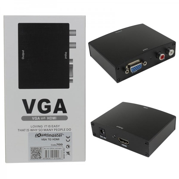 POWERMASTER PM-7199 VGA TO HDMI DÖNÜŞTÜRÜCÜ ADAPTÖRLÜ POWERMASTER PM-7199 VGA TO HDMI DÖNÜŞTÜRÜCÜ ADAPTÖRLÜ
