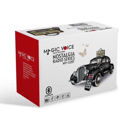 MAGICVOICE MV-112BT USB/SD/FM/BLUETOOTH DESTEKLİ NOSTALJİK RADYO