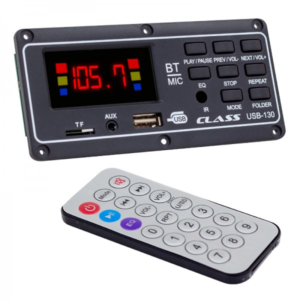 CLASS USB-130 USB/SD/MIC/AUX/BLUETOOTH KUMANDALI EKRANLI OTO TEYP ÇEVİRİCİ DİJİTAL PLAYER BOARD CLASS USB-130 USB/SD/MIC/AUX/BLUETOOTH KUMANDALI EKRANLI OTO TEYP ÇEVİRİCİ DİJİTAL PLAYER BOARD