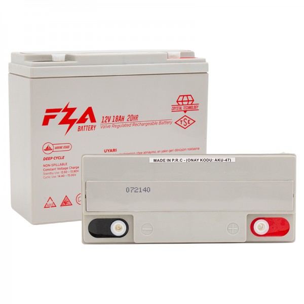 FZA 12 VOLT - 18 AMPER AKÜ (181 X 77 X 167 MM)