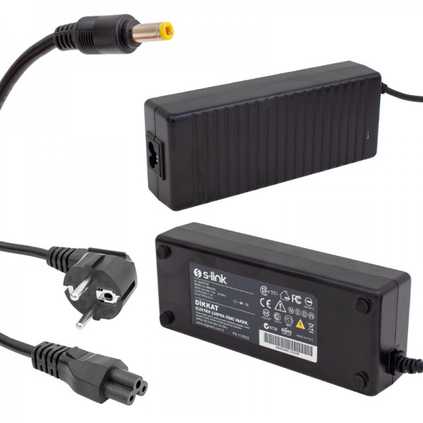 S-LINK SL-NBA2455 24 VOLT - 5 AMPER - 120 WATT 5.5*2.5 UÇLU PLASTİK KASA MASAÜSTÜ ADAPTÖR