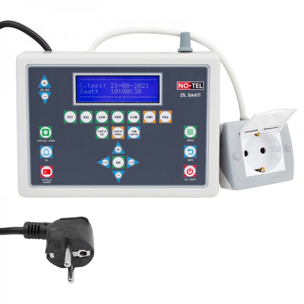 NO-TEL NOT-ZS3 PROGRAMLANABİLİR ANFİ KONTROLLÜ USB GİRİŞLİ İSTİKLAL MARŞLI OKUL ZİL SAATİ (MELODI YÜKLENEBİLİR) NO-TEL NOT-ZS3 PROGRAMLANABİLİR ANFİ KONTROLLÜ USB GİRİŞLİ İSTİKLAL MARŞLI OKUL ZİL SAATİ (MELODI YÜKLENEBİLİR)