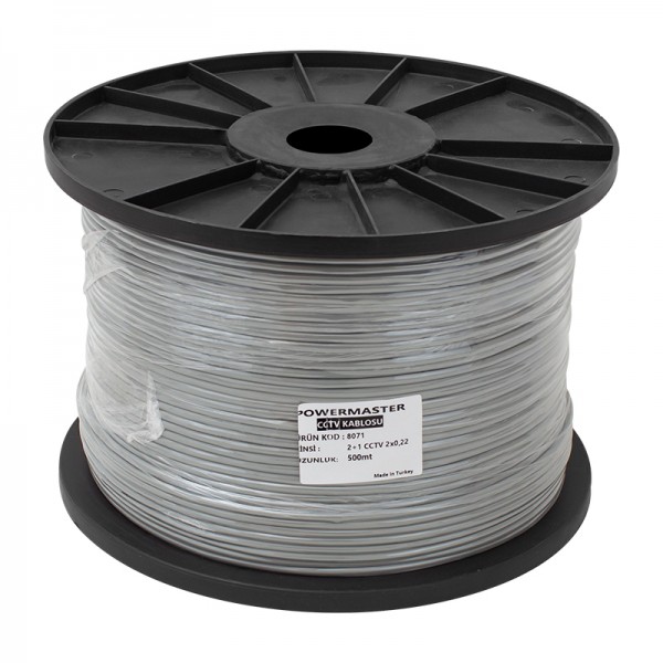 POWERMASTER 2+1 X 0.22 MM CCA CCTV KAMERA KABLOSU (500 METRE) POWERMASTER 2+1 X 0.22 MM CCA CCTV KAMERA KABLOSU (500 METRE)