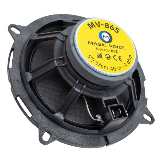 MAGICVOICE MV-865 13 CM 4 OHM 40 WATT PLASTİK KASA ORJİNAL SOKETLİ TWEETERLI OTO HOPARLÖR