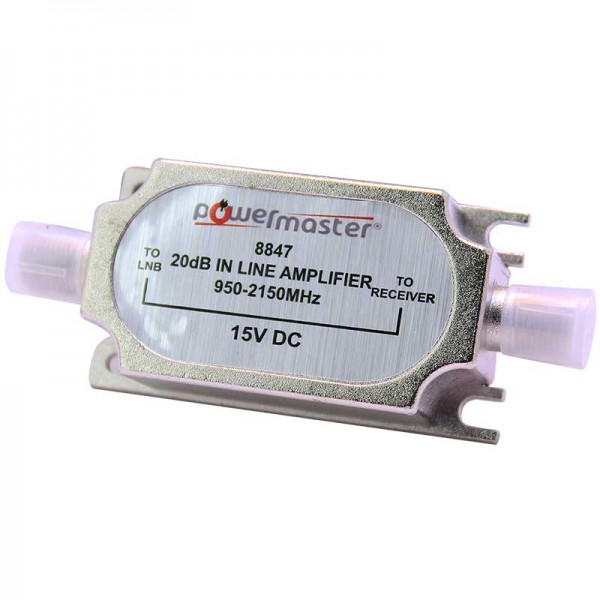 POWERMASTER LNB HAT KUVVETLENDİRİCİ 20DB 950-2400 MHZ IN-LINE ANFİ