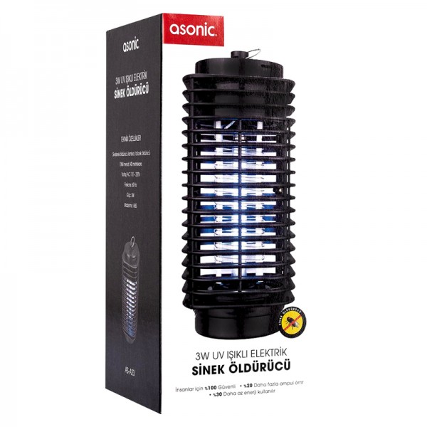 ASONİC S23 3 WATT SİYAH LED IŞIKLI SİNEK ÖLDÜRÜCÜ ASONİC S23 3 WATT SİYAH LED IŞIKLI SİNEK ÖLDÜRÜCÜ