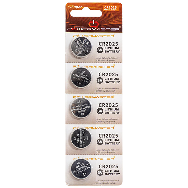 POWERMASTER HUANQIU CR2025 3 VOLT LİTYUM PARA PİL (5Lİ PAKET) POWERMASTER HUANQIU CR2025 3 VOLT LİTYUM PARA PİL (5Lİ PAKET)