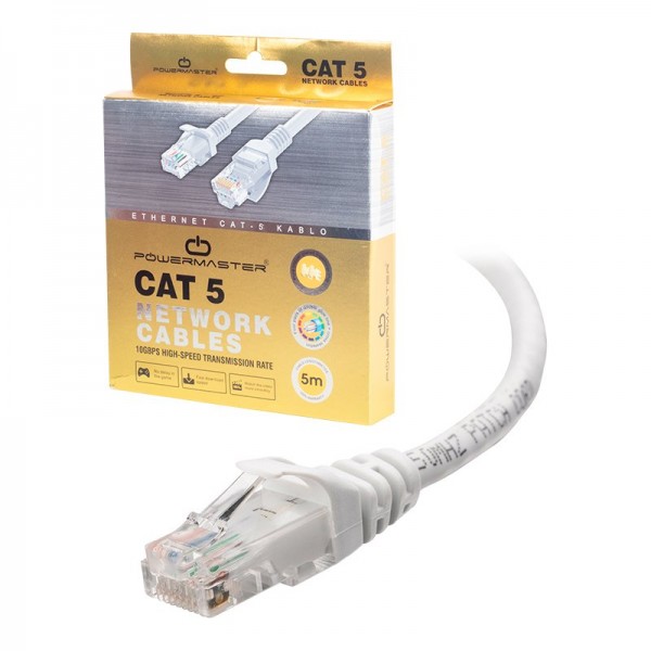POWERMASTER 5 METRE GRİ KUTULU CAT5 KABLO