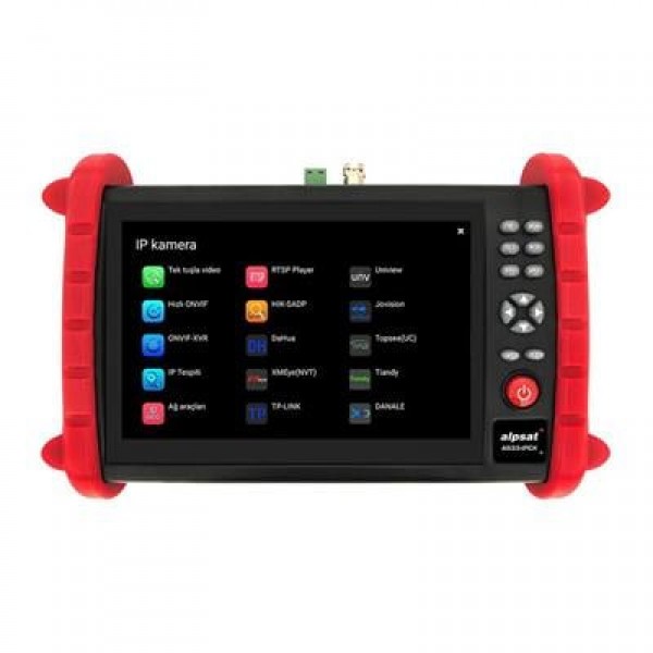 Alpsat IPCX33 7 Ekranlı IPC-ONVIF-AHD-CVI-TVI-HDMI-Analog Girişli Cctv Kamera Test Cihazı