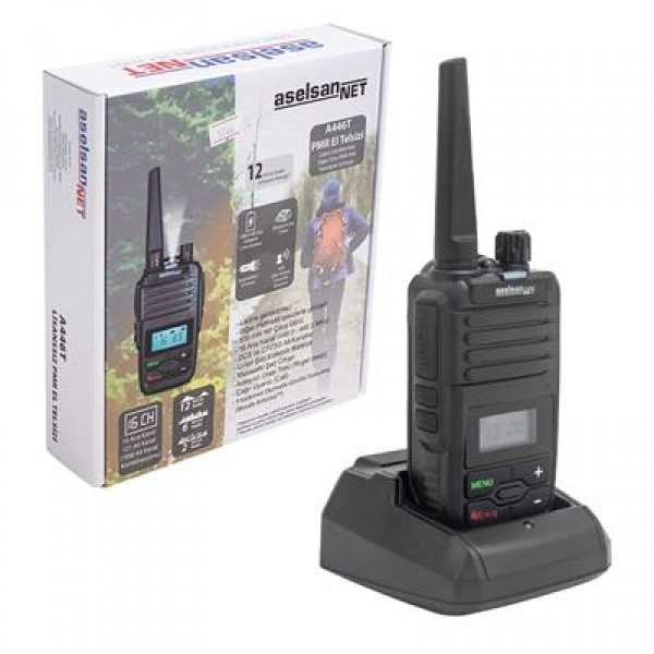 Aselsan A446T 16 Kanal 12 Km Menzil Ekranlı Tekli Set El Telsizi
