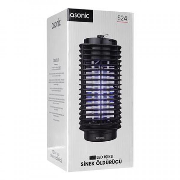 Asonic S24 4 Watt Siyah Led Işıklı Sinek Öldürücü