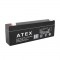 Atex 12 Volt 2 Amper Yatık Uzun Akü (178x34x60 Mm)