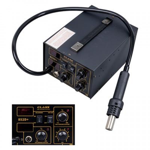 Class 852D+ Dijital Sıcak Hava Tabanca Üflemeli + Isı Ayarlı Havya Lehim İstasyonu Class 852D+ Dijital Sıcak Hava Tabanca Üflemeli + Isı Ayarlı Havya Lehim İstasyonu