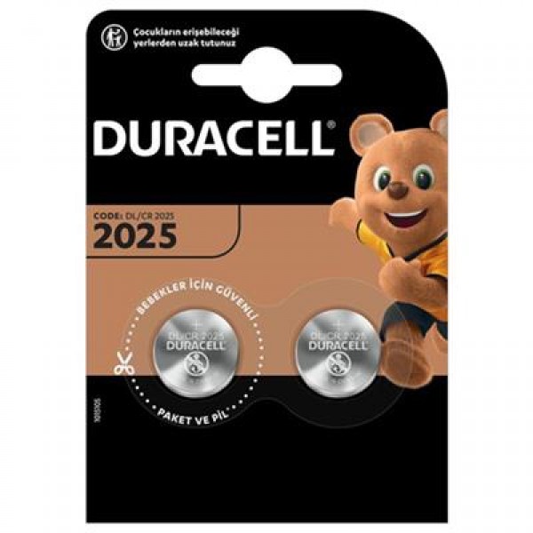 Duracell CR2025 Lityum Pil (2'li Paket)
