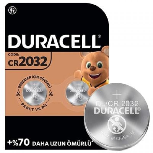 Duracell CR2032 Lityum Düğme Pil (2li Paket)