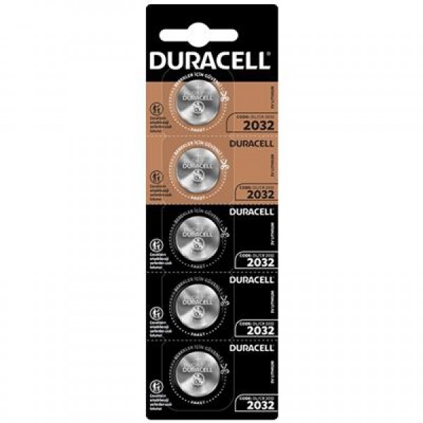 Duracell CR2032 Lityum Düğme Pil (5'li Paket)