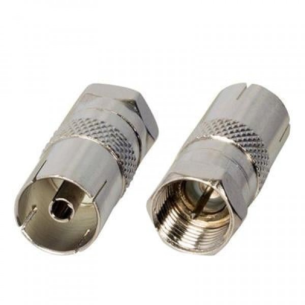 F Konnektör Erkek 60 Ohm Dişi Çevirici Metal Konnektör F Konnektör Erkek 60 Ohm Dişi Çevirici Metal Konnektör