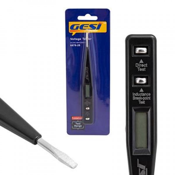 Gesi 6878-28 Dijital Ekranlı Faz Kontrol Kalemi Voltaj Test Aleti
