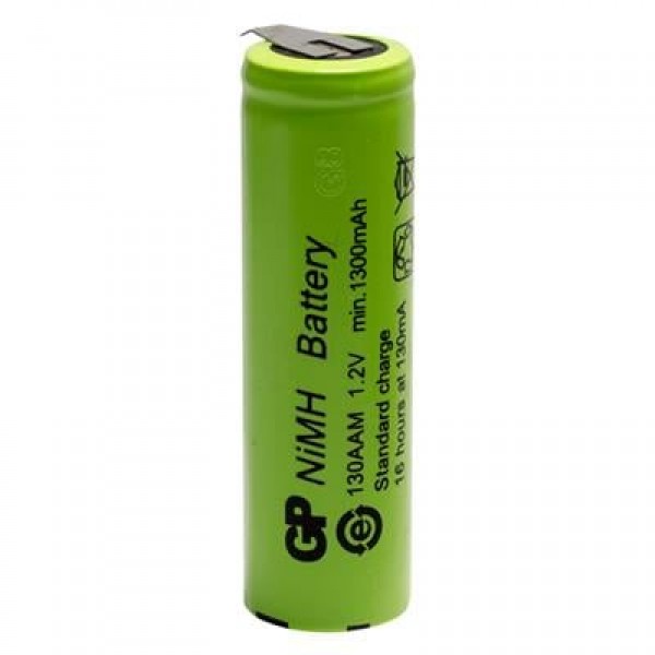 GP 1300mA 1.2V Düz Kafa Puntalı Aa Kalem Pil 130AAM