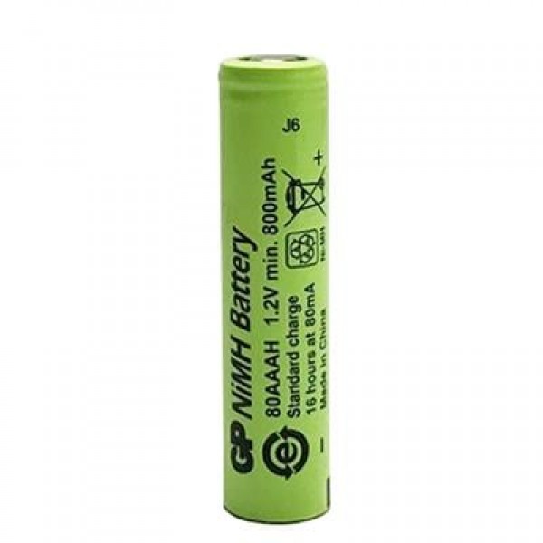 GP 1.2 Volt 800 mAh Düz Kafa Şarjlı AAA İnce Kalem Pil 80AAH
