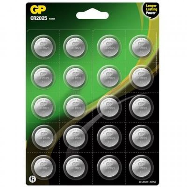 GP CR2025 DL2025 Lityum 20'li Para Pil (GPCR2025-2CAI20)