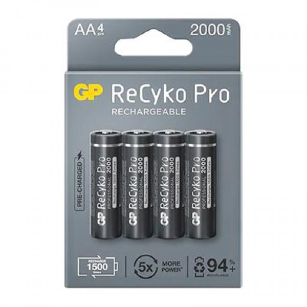 Gp Recyko Pro AA 2000 Mah Şarjlı 4'lü Pil