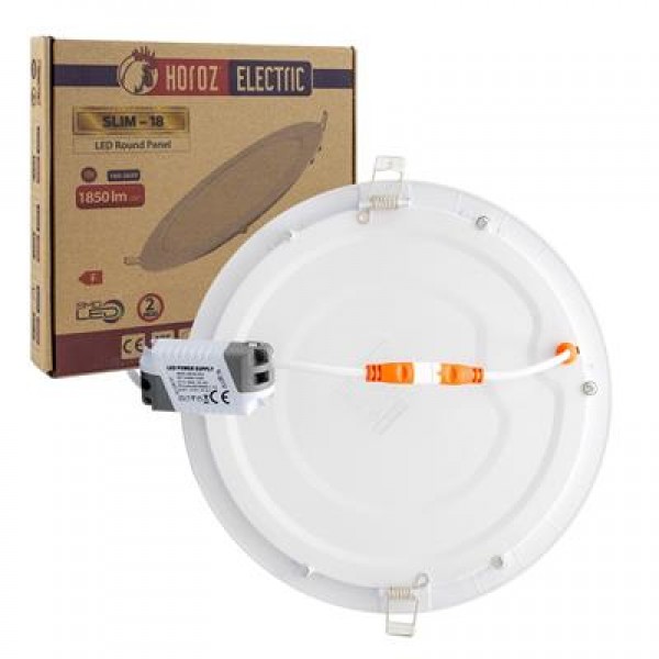 Horoz Slim-18 6400K 18w Beyaz SMD Sıva Altı Panel Led 2'li Paket