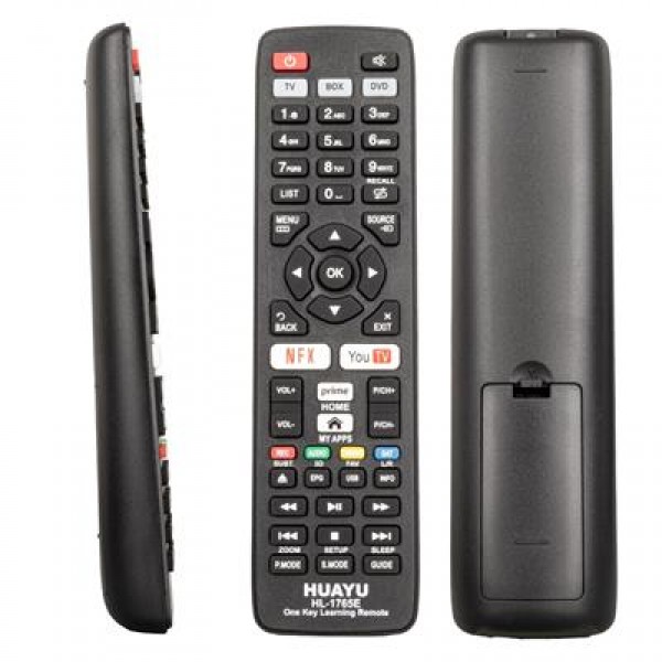 Huayu HL-1765E Prime Video Youtube Netflix Tuşlu TV-Uydu-DVD Öğrenebilen Akıllı Kumanda