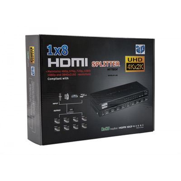 Hytech 8 Port 4K x 2K Hdmi Splitter Dağıtıcı HY-LU8