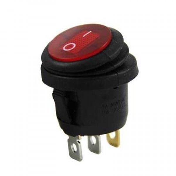 IC-131W Yuvarlak 220 Volt Işıklı Su Geçirmez On/Off Anahtar