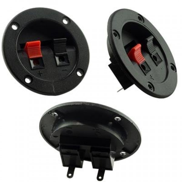 PowerMaster PM-17386 İkili Yuvarlak Hoparlör Terminali (İç Çapı: 40mm / Dış Çapı: 65mm)