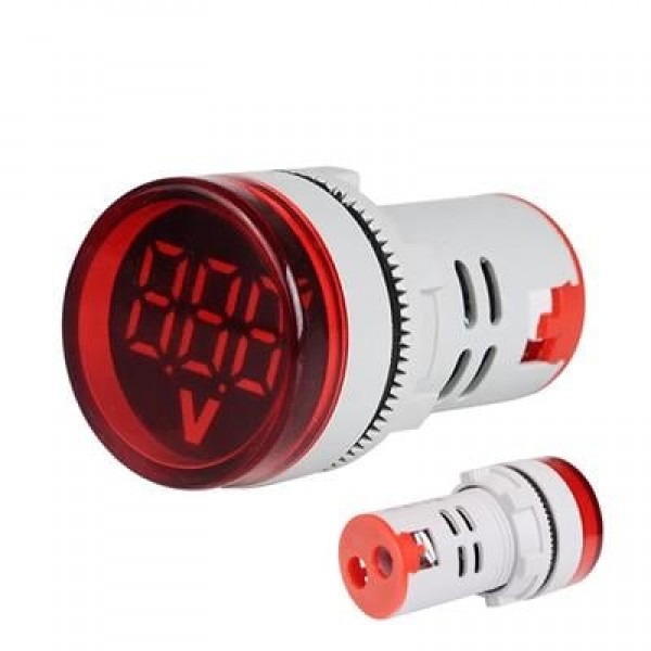 Intercom AD22-22V-DC 22MM Kırmızı Mini Yuvarlak Dijital DC Volt Ölçer Intercom AD22-22V-DC 22MM Kırmızı Mini Yuvarlak Dijital DC Volt Ölçer