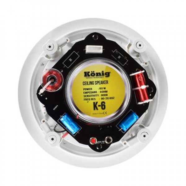 König K-6 20 Cm Tweeter'lı Alçıpan Tavan Hoparlörü König K-6 20 Cm Tweeter'lı Alçıpan Tavan Hoparlörü