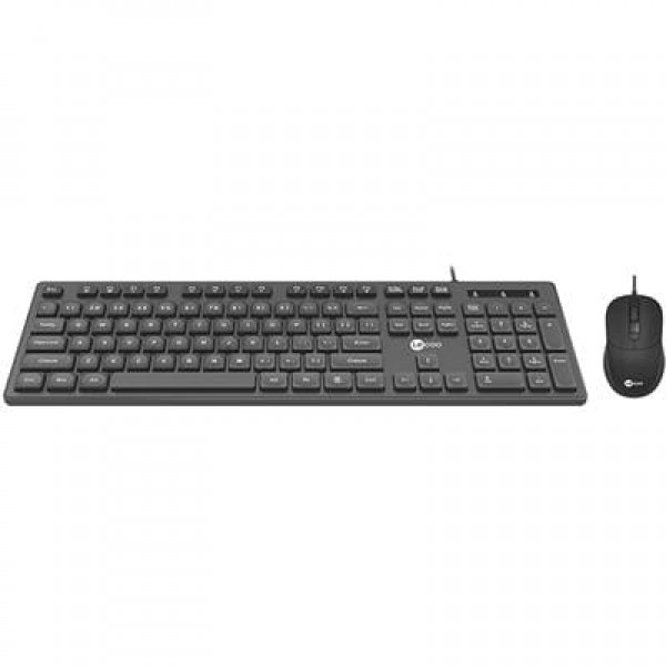 Lenovo Lecoo CM102 USB Kablolu Q Klavye - Mouse Set Siyah